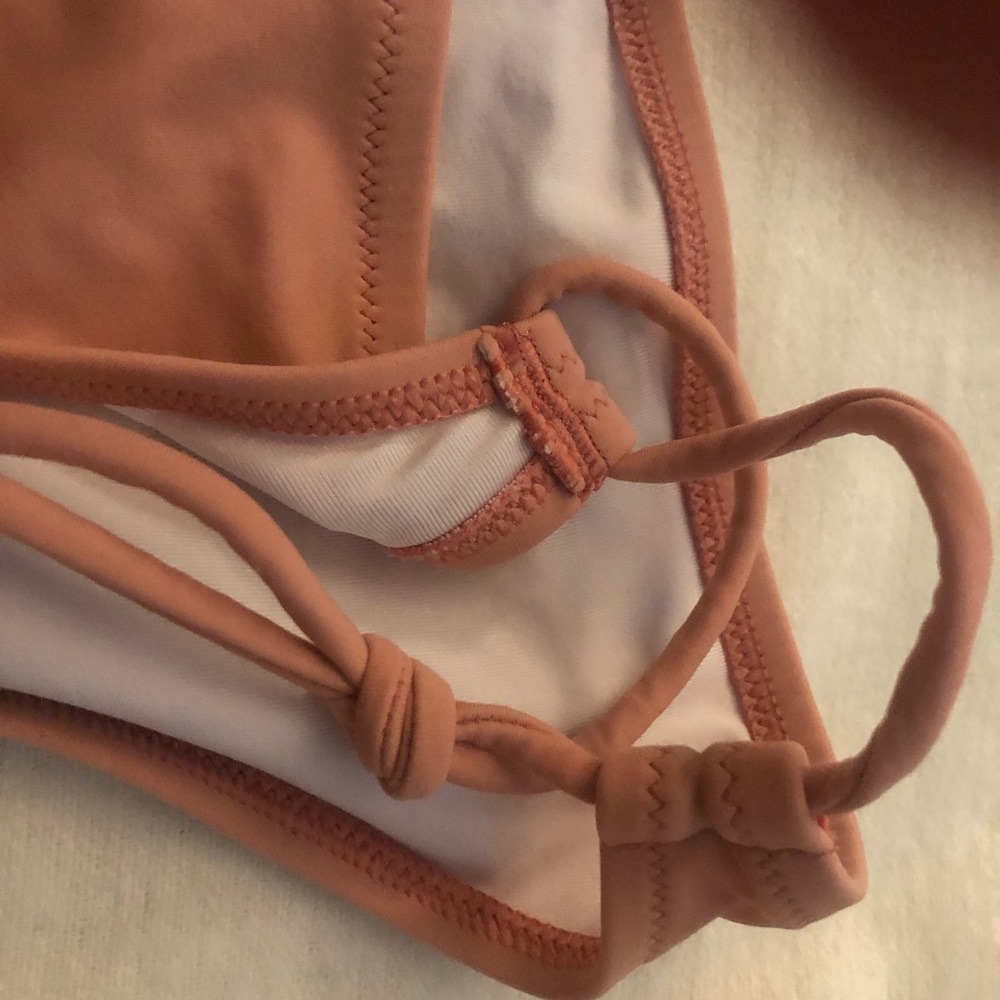 Super Pretty Peachy Taupe String Bikini - image 3